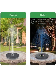 Hawaii Solar Water Fountain with LED Lights with 1500mAh Backup Aquarium and Garden Decoration  - Image 5