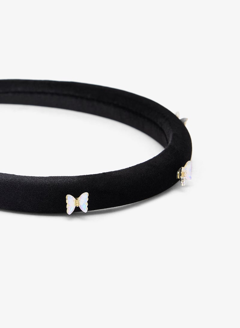 خزانة طوق شعر مزين بفراشة مرصعة بالماس - Image 3