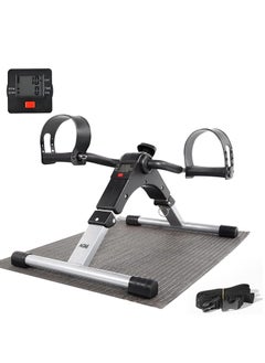 Generic Mini Exerciser Bike, Arm Leg Pedal Exerciser Fitness Cycling with LCD Monitor and Adjustable Resistance Home Fitness Resistance Cycle Training Workout (Foldable Pedal Exerciser)  - Image 2