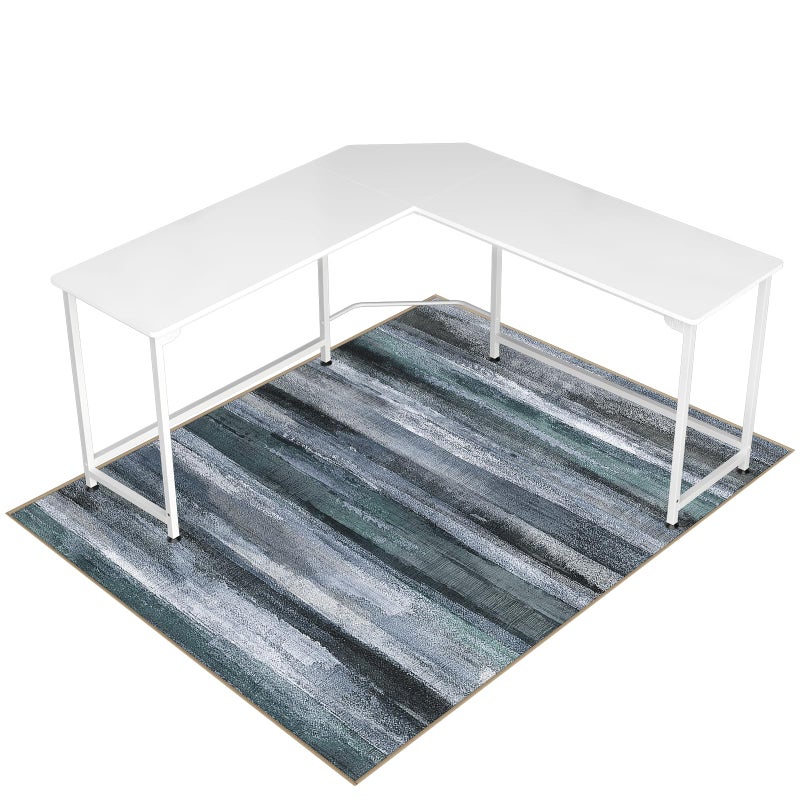 Lreedy Office Chair Mat for Hardwood FloorTile Floor48X 60 Heavy Duty Desk Chair Mat for Hard FloorsUnder Desk Rug for Rolling Computer ChairAnti SlipLow Pile Carpet FloorAbstract Dark Grey - Image 2