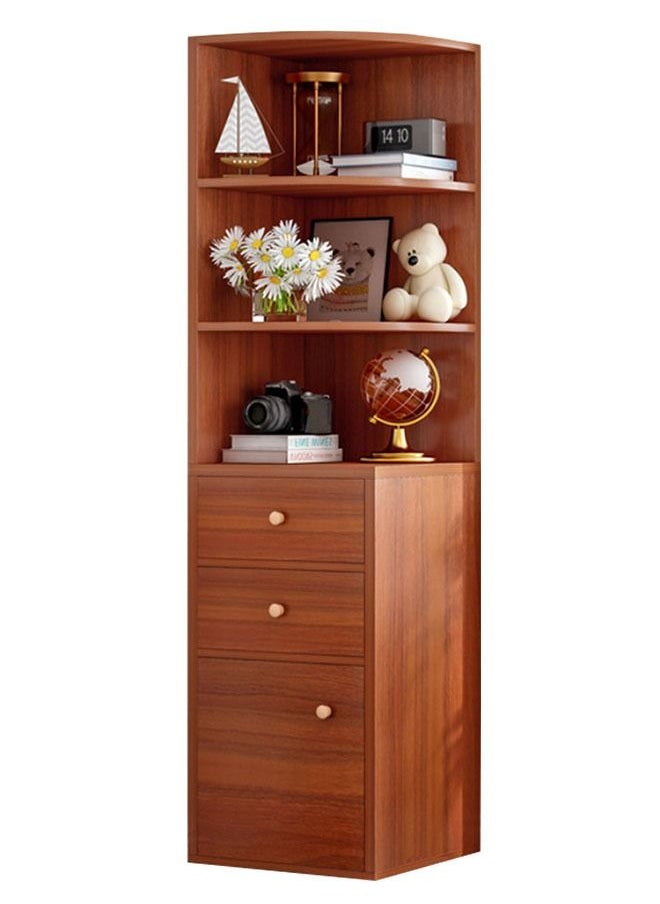 ZCM-HAPPY - Bedroom Wooden Corner Cabinet Corner Shelf Simple Display Cabinet Bookshelf - Image 1