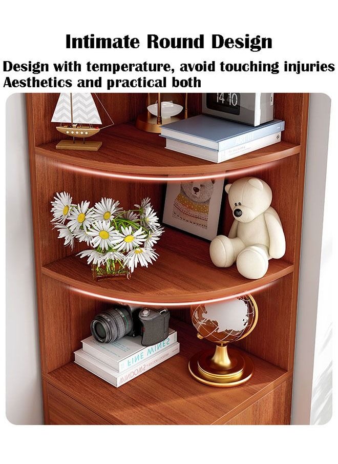 ZCM-HAPPY - Bedroom Wooden Corner Cabinet Corner Shelf Simple Display Cabinet Bookshelf - Image 1