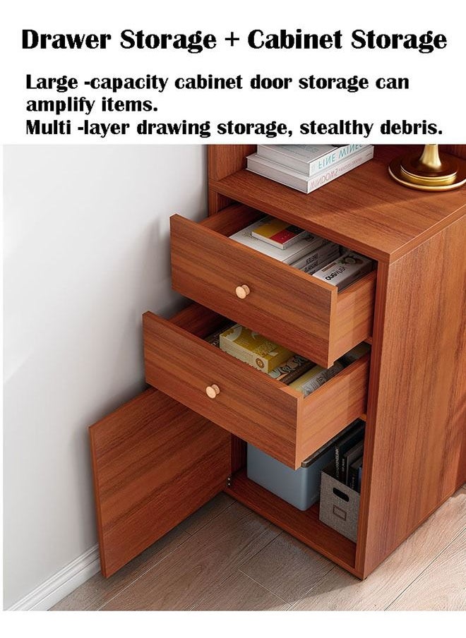 ZCM-HAPPY - Bedroom Wooden Corner Cabinet Corner Shelf Simple Display Cabinet Bookshelf - Image 1
