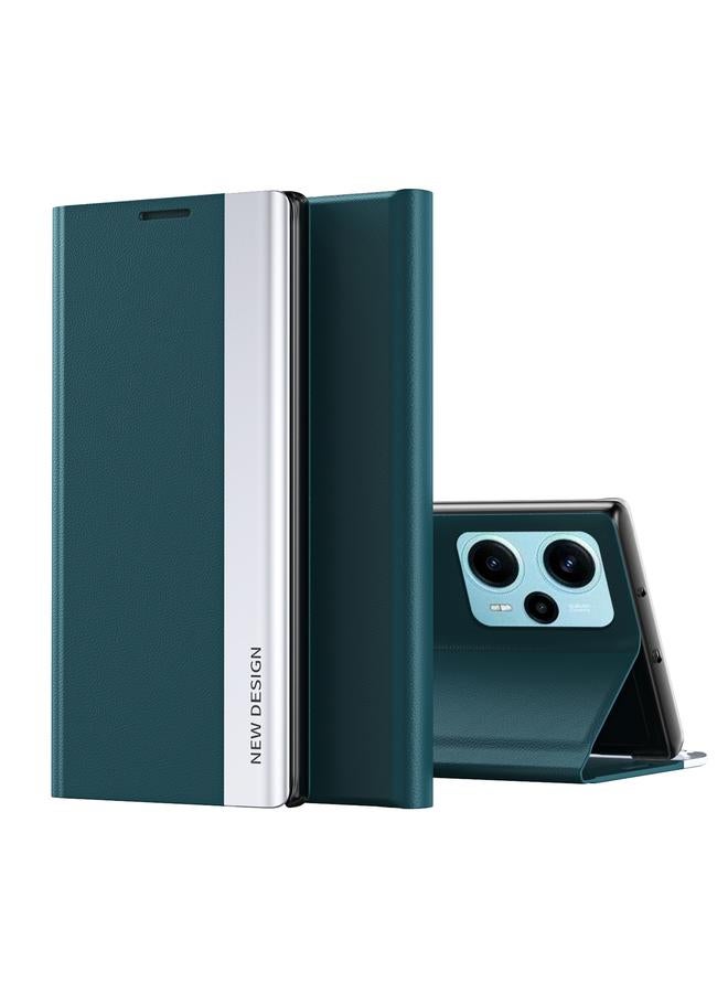 The Bros Case For Xiaomi Poco F5 Side Side Electroplated Magnetic Leather Phone Case