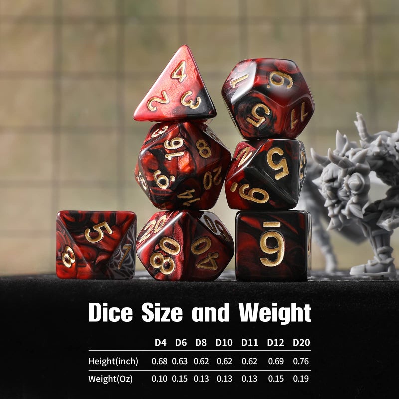 Grajar 35Pcs DND Dice Set with 5 Colorful Animal Patterned Dice Pouches, Polyhedral Dice Sets for Dungeons and Dragons D&D TTRPG MTG Table Role Playing Games - Image 4