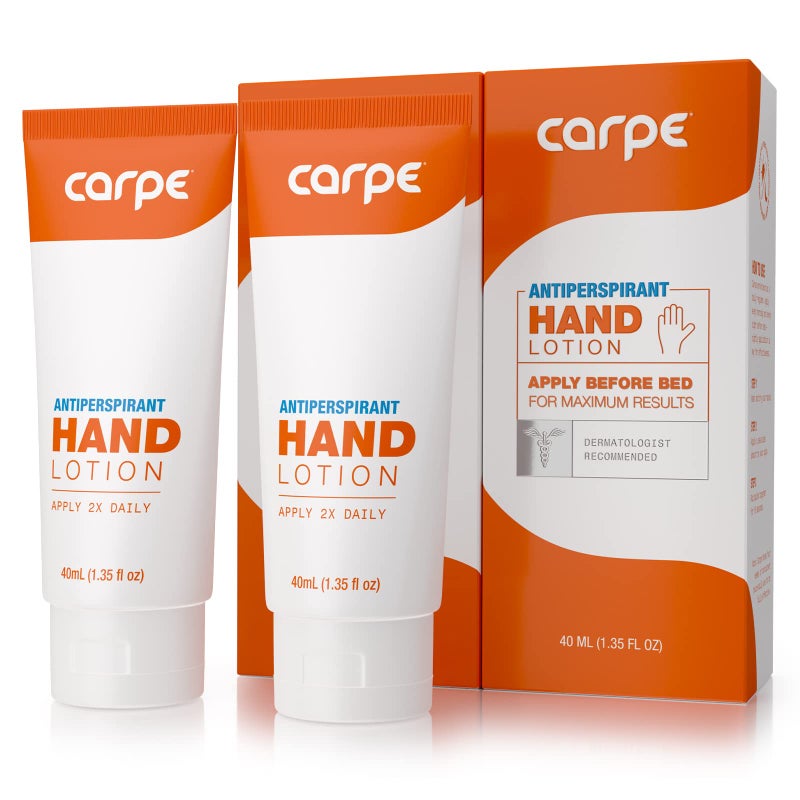 Carpe Antiperspirant Hand Lotion (Pack of 2), A dermatologist-recommended smooth lotion that helps stop hand sweat, great for hyperhidrosis or excessive sweat (Original Eucalyptus) - Image 1