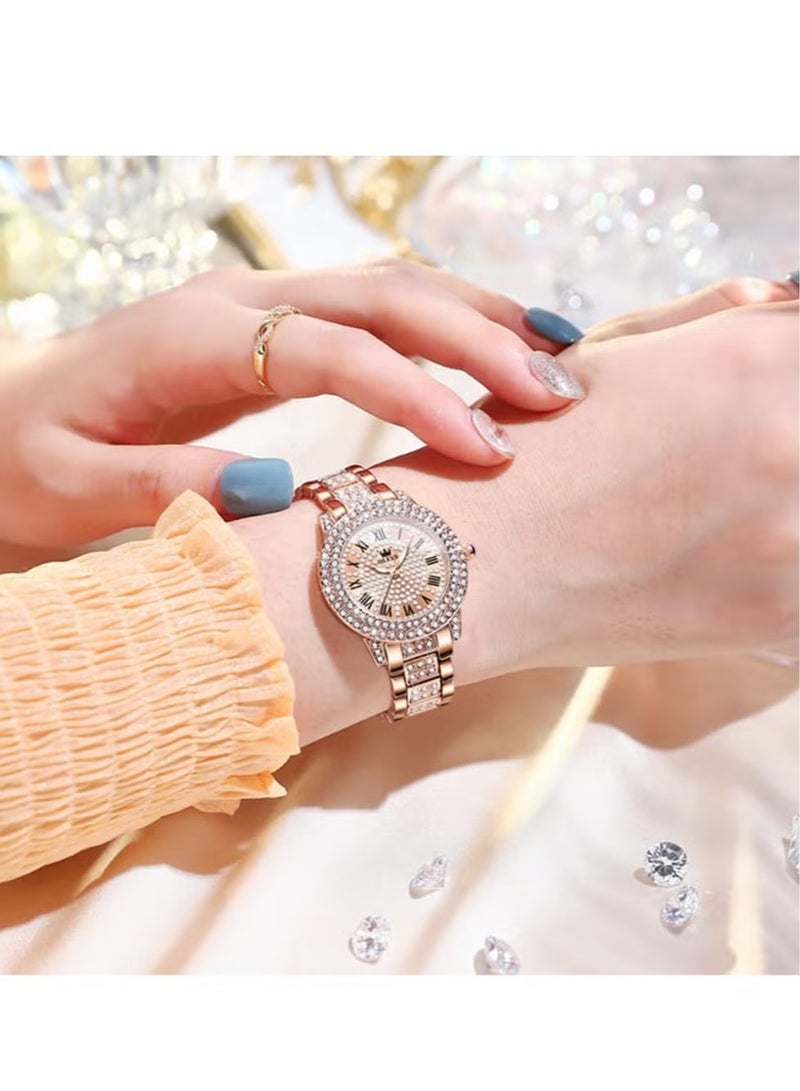 OLEVS OLEVS Rose Gold Japanese Quartz Women's Waterproof Stainless Steel Watch 9943  - Image 2