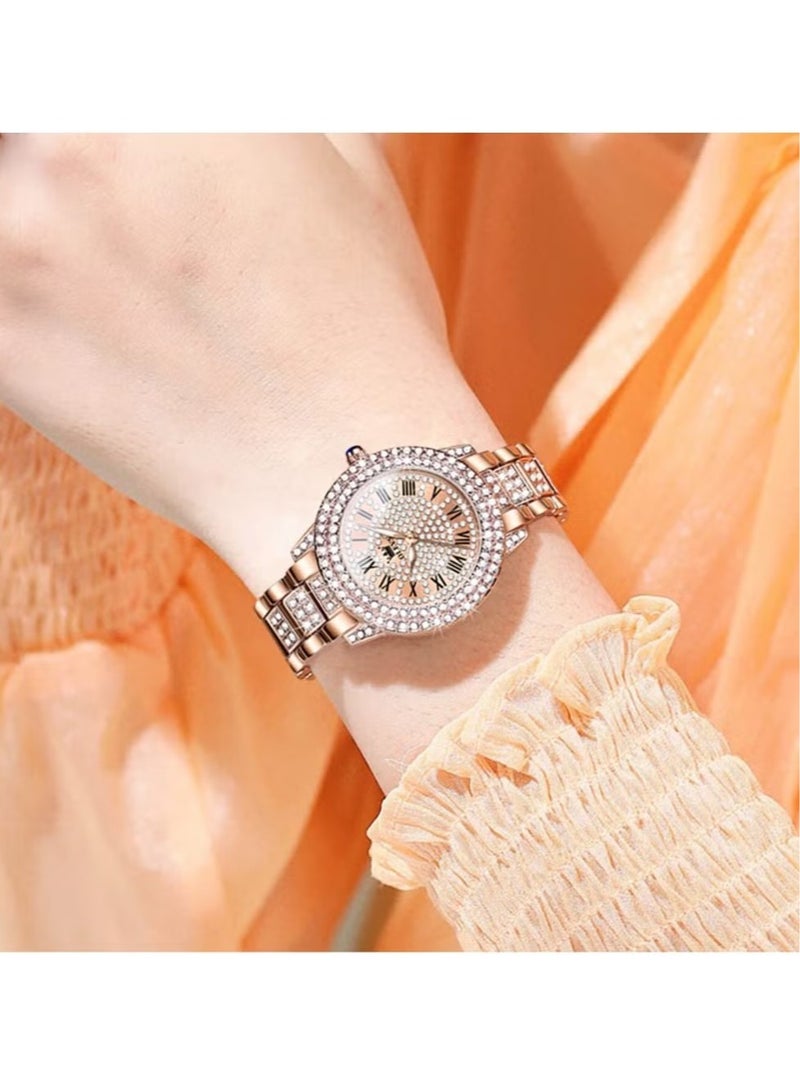 OLEVS OLEVS Rose Gold Japanese Quartz Women's Waterproof Stainless Steel Watch 9943  - Image 5