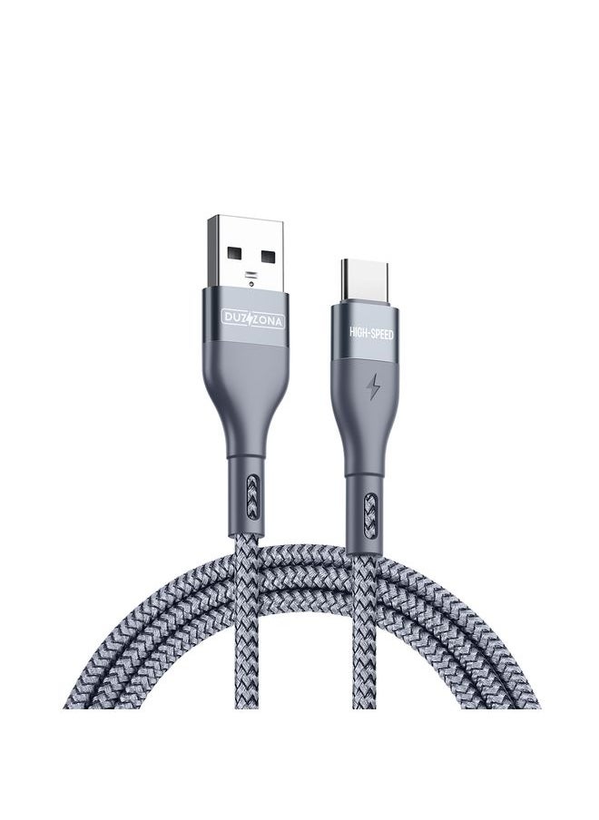 DUZZONA - DUZZONA A8 2.4A USB to USB-C/Type-C Charging Data Cable, Length:1m - Image 1