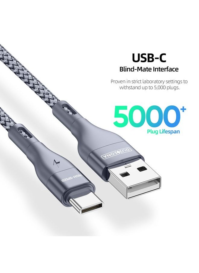 DUZZONA - DUZZONA A8 2.4A USB to USB-C/Type-C Charging Data Cable, Length:1m - Image 1