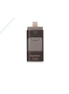 3 in 1 Usb Flash Drive Expand Memory Stick Otg Pendrive for iphone iPad Android PC 64GB - Black