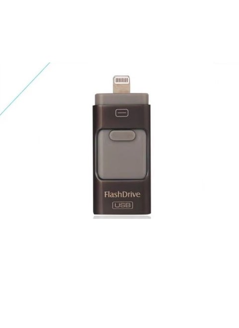 3 in 1 Usb Flash Drive Expand Memory Stick Otg Pendrive for iphone iPad Android PC 64GB - Black