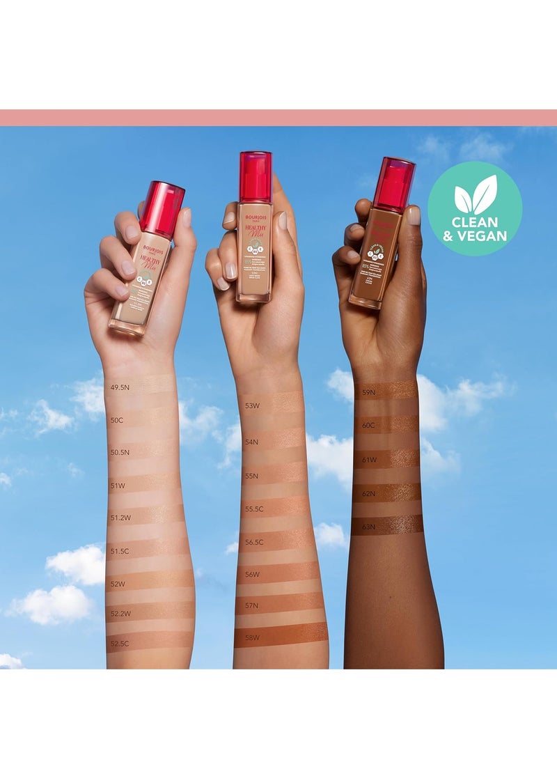 REAL BEAUTY Healthy Mix Foundation Light Beige 30ml - 53W - Image 3