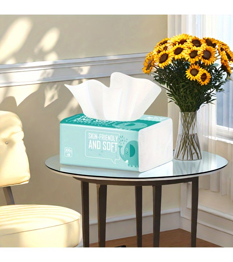 A Pack Of 100 Napkins Essential Tissues For Home Office And Dining Made From High Quality Virgin Wood Pulp Clean Hygienic Papers With Easy Tear Strip Dispensing - Image 2