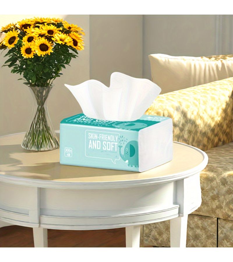 A Pack Of 100 Napkins Essential Tissues For Home Office And Dining Made From High Quality Virgin Wood Pulp Clean Hygienic Papers With Easy Tear Strip Dispensing - Image 1