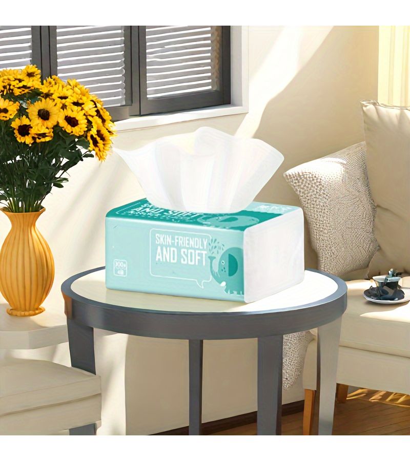 A Pack Of 100 Napkins Essential Tissues For Home Office And Dining Made From High Quality Virgin Wood Pulp Clean Hygienic Papers With Easy Tear Strip Dispensing - Image 4