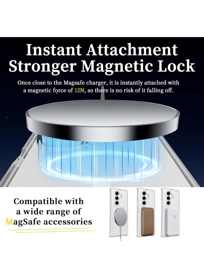 Samsung Galaxy Z Fold 7 Case Cover Clear Magnetic Cover Compatible with MagSafe For Z Fold 7 Slim Fit Crystal Transparent Cover For Samsung Galaxy Z Fold 7  - Image 4