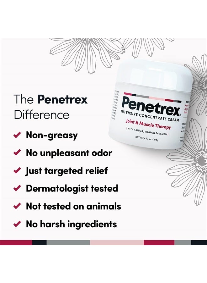 penetrex Joint And Muscle Therapy – Soothing Comfort for Back, Neck, Hands, Feet, Premium Whole Body Rub with Arnica, Vitamin B6 MSM Non-Greasy - 4oz Cream - Image 3