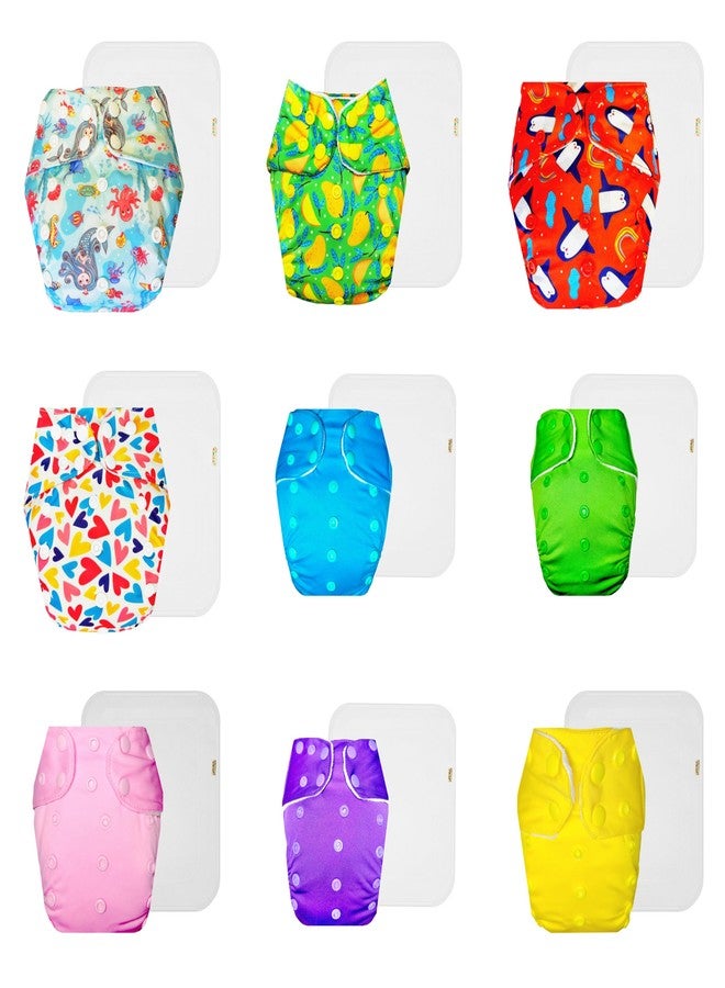 حفاضات دمبلدو القماشية الممتازة مع حشوة قطنية (عبوة من 9) | ملائمة تمامًا | تسمح بمرور الهواء | سريعة الجفاف | تغيير حفاضات بدون قلق | من 3 أشهر إلى 3 سنوات | للجنسين - Image 1