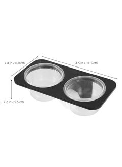 POPETPOP POPETPOP 3 Pcs Reptile Double Dish with Suction Cup, Gecko Feeding Bowl, Crested Gecko Food Dish, Lizard Feeding Ledge Bowls, Tortoise Water Dish, Reptile Food Bowl  - Image 3