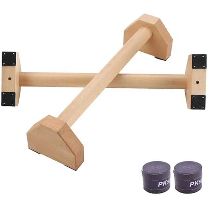 DAYONG 2Pcs Wooden Push Up Stand, Non-Slip Push Up Bars, Handstand Push-Up Bars Portable Fitness Equipment For Home Gym. - Image 2