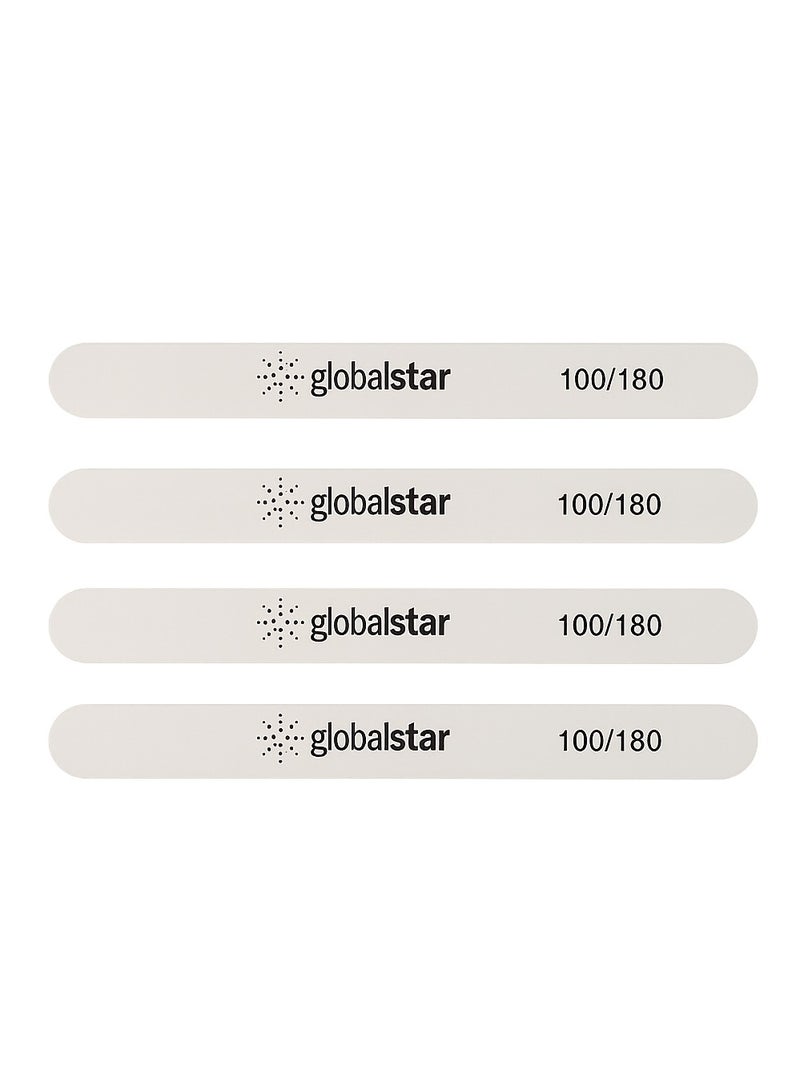 Global Star Orange Nail File 4 pieces - Image 1