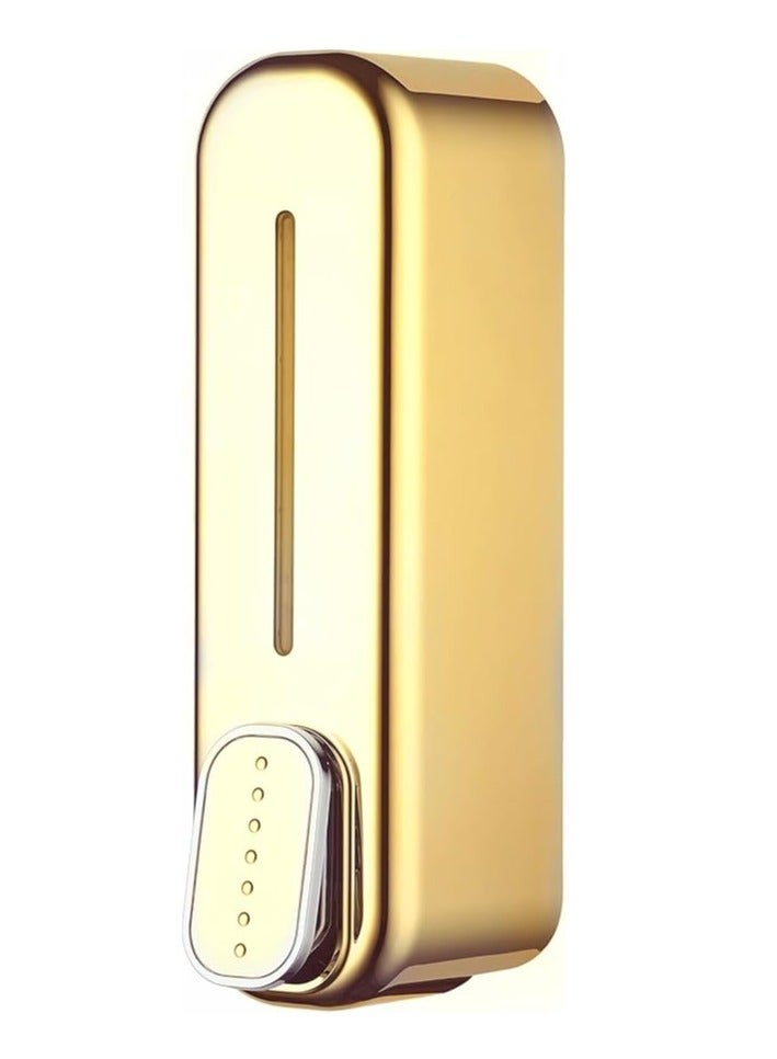 اي بي اس موزع صابون سائل ومعقم يثبت على الحائط مصنوع من بلاستيك ايه بي اس لغسل اليدين وحوض الحمام وحوض المطبخ (350 مل، بلاستيك) (ذهبي) - Image 1