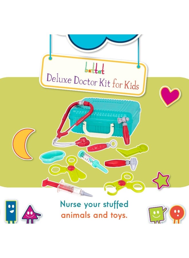 BATTAT Deluxe Doctor Kit – Pretend Play Doctor Set For Kids 3 Years + (11-Pcs), Blue - Image 2