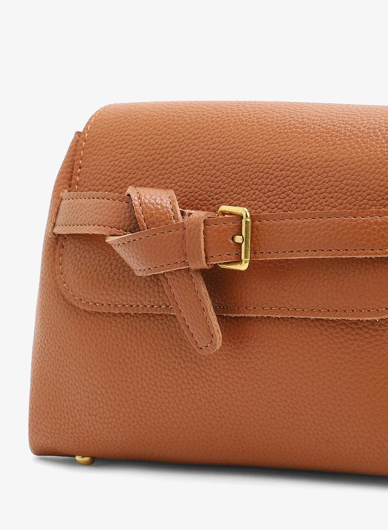 Haute Sauce  Solid Magnet Lock Regular Vegan Leather Sling Bag with Detachable Strap For Women for Women | Best Price UAE