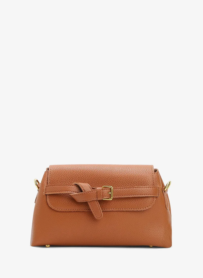 Haute Sauce  Solid Magnet Lock Regular Vegan Leather Sling Bag with Detachable Strap For Women for Women | Best Price UAE