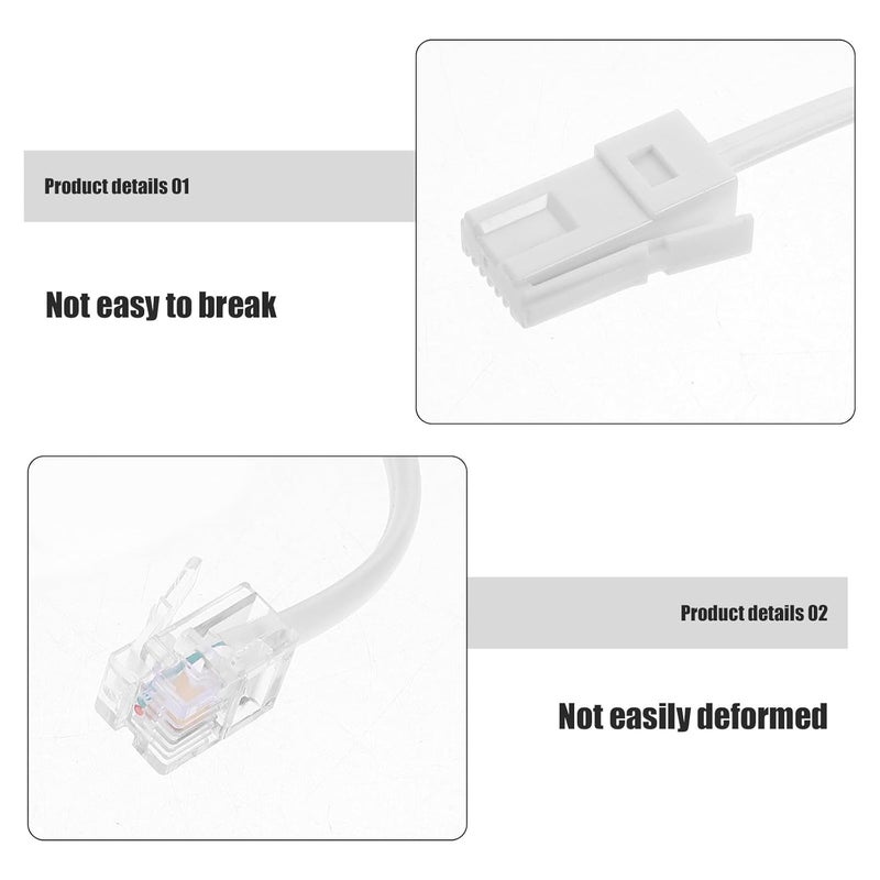 DECHOUS British Phone Wire 3 Meter Landline Cable Extension Cord for Home Office Fax Modem Telephone Cord for Landline Connection - Image 3