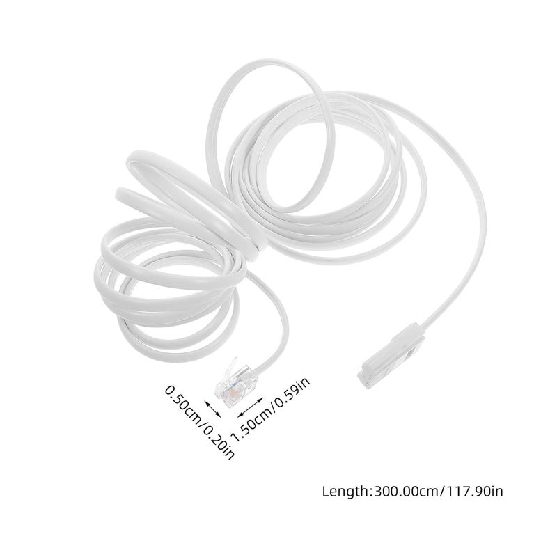 DECHOUS British Phone Wire 3 Meter Landline Cable Extension Cord for Home Office Fax Modem Telephone Cord for Landline Connection - Image 2