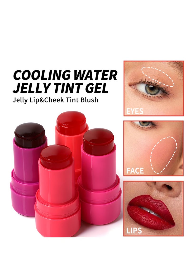 فايبلي كريم أحمر الخدود جيلي بلاش ستيك للخدود والعينين والشفاه من أجل تفتيح البشرة، أحمر الخدود طبيعي مع مقاوم للماء والعرق، مكياج عاري متعدد الاستخدامات، أحمر خدود كريمي 01RED - Image 3