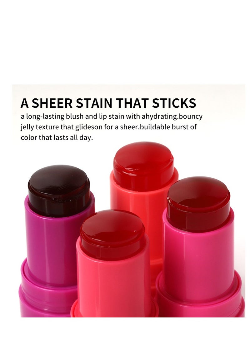 فايبلي كريم أحمر الخدود جيلي بلاش ستيك للخدود والعينين والشفاه من أجل تفتيح البشرة، أحمر الخدود طبيعي مع مقاوم للماء والعرق، مكياج عاري متعدد الاستخدامات، أحمر خدود كريمي 01RED - Image 4