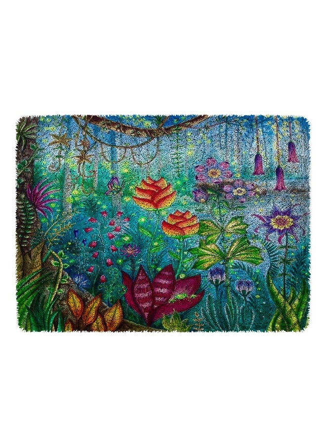 Loquat DIY Latch Hook Kits Rug Embroidery Carpet Set Dimensions Cross Stitch Needlework with Crochet Needlework Crafts Shaggy Latch Kits for Adults/Kids  - Image 1