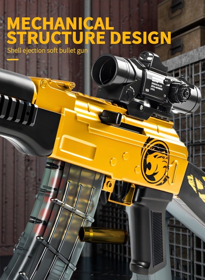 GROIC بندقية لعبة رصاص ناعمة، بندقية بلاستر AK47، بندقية لعبة بتأثير مرآة مزدوج، لعبة DIY مع ملحقات غنية، ألعاب إطلاق النار للأطفال، هدايا عيد ميلاد للأطفال - Image 2