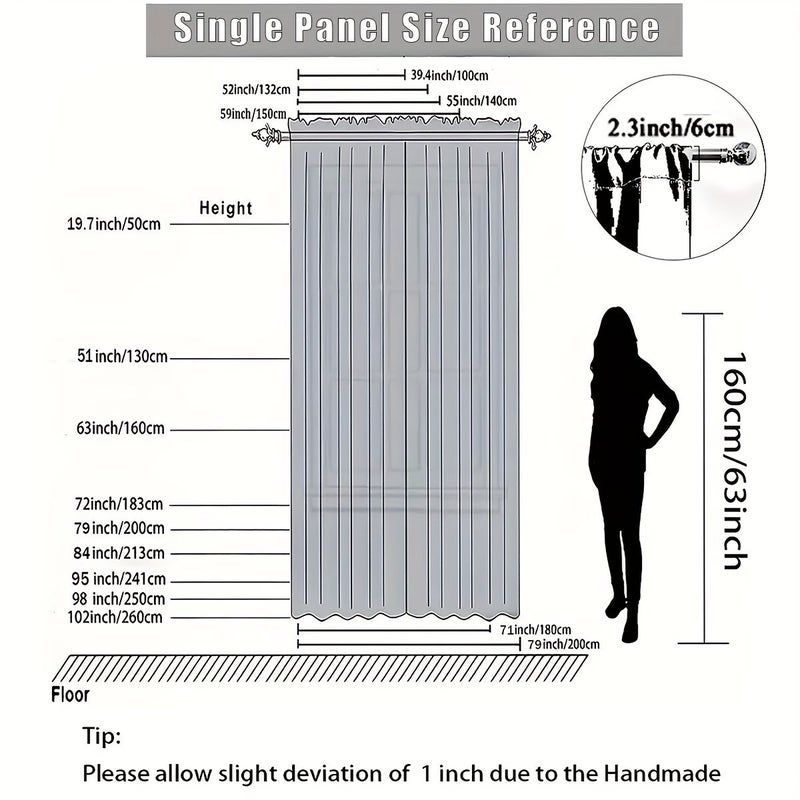 Baroque Diamond Voile Curtain W79 x L102 Inch Rod Pocket Lightweight Machine Washable European Vintage Door Window Home Decor - Image 2