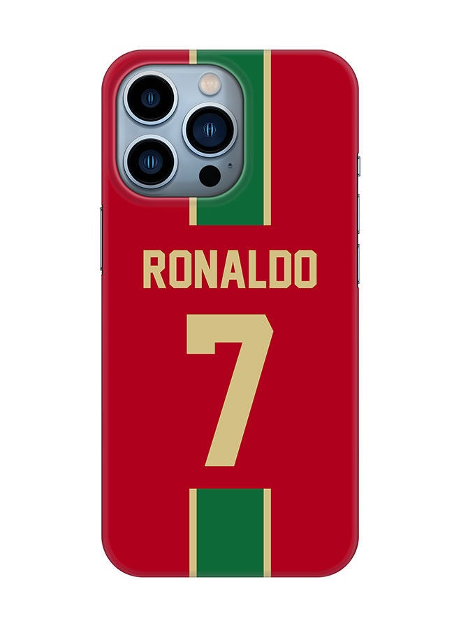 Stylizedd Slim Cover for Apple iPhone 13 Pro Case Snap Classic Series Mobile Cover Hard PC Shield Matte Finish Print -Portugal-Player-Ronaldo - Image 1