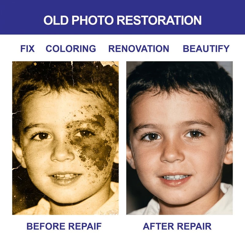 Professional 6 Inch High Definition Printing Vintage Photo Restoration And Colorization Clear Old Portraits Repair Damaged Scratches Fading - Image 3