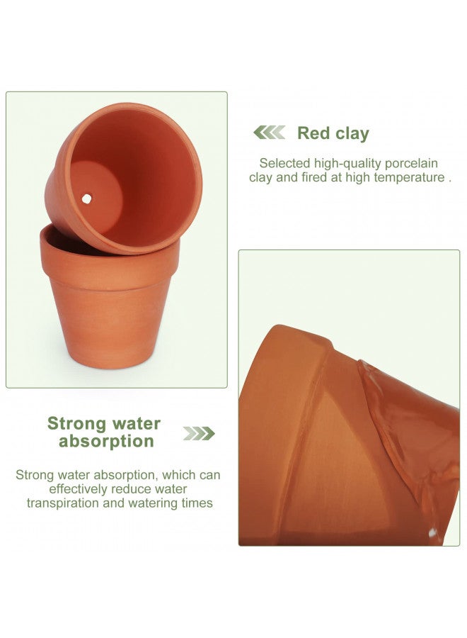 KOAMLY 3 inch Plant Nursery pots Number of Items in a 20 Pack, with Drain, Succulent Seedling Planter, use with Indoor, windowsill, Terra Cotta red Flower pots Wedding Decoration Best Gift for Aunts - Image 2