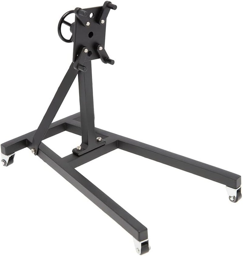 klarako Rotatable Simulated Stainless Steel V8 Motor Engine Flip Maintenance Repair Bracket Stand Lightweight Accessory  Black - Image 4