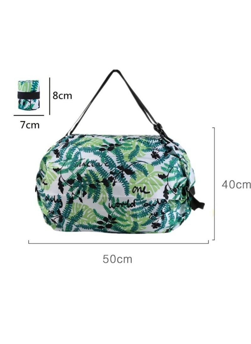 Generic - 2-Pcs Reusable Recycling Grocery Bags with Handles, Foldable Washable Shopping Bags, Waterproof Large Capacity Tote Bag - Image 1
