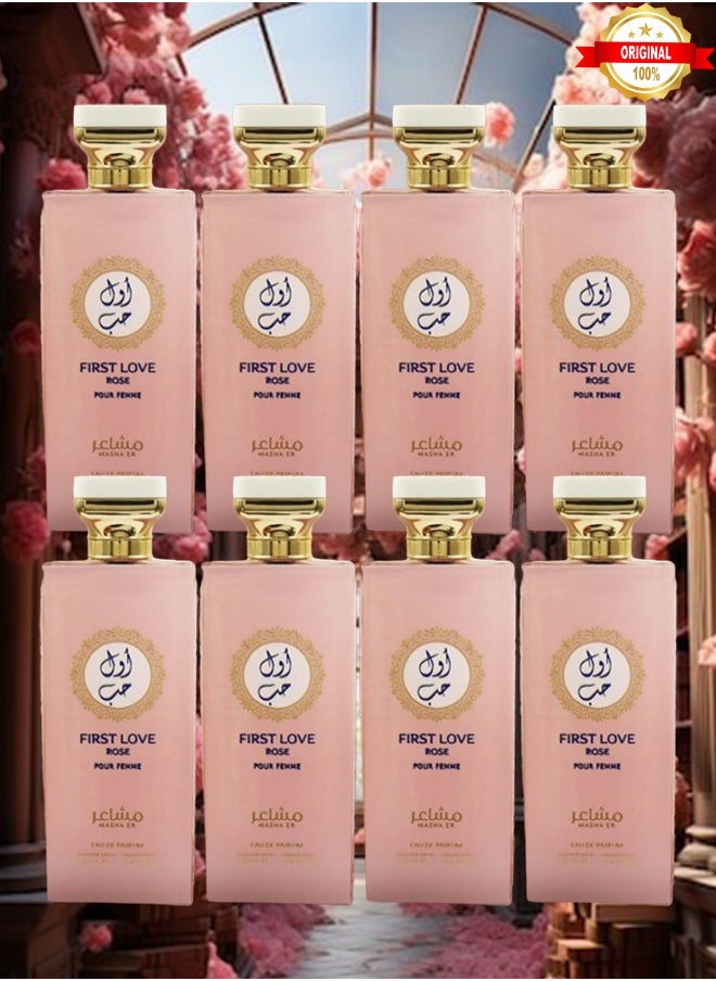 فيرست 8 قطع عطر فيرست لاف روز 100 مل  - Image 1