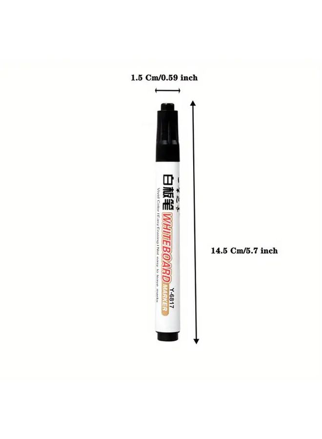 10 Pcs Red Erasable Marker Pens Quick Dry No Bleed For Classroom Office Art Studio - Image 3