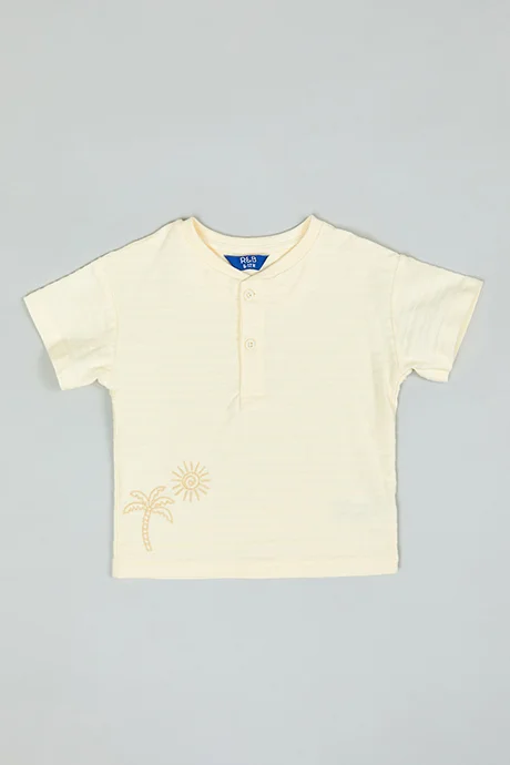 أر أند بي Embroidered T-Shirt and Shorts Set