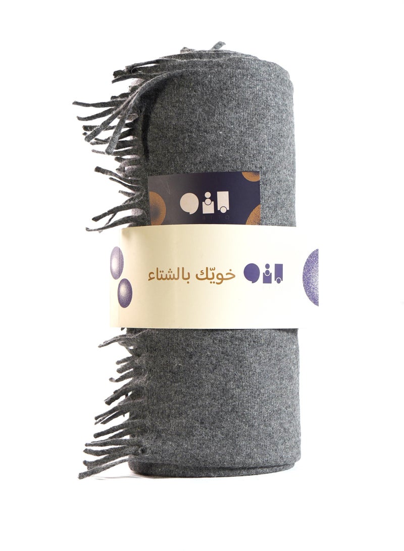 شال بتو الكشميري - رصاصي - Image 4