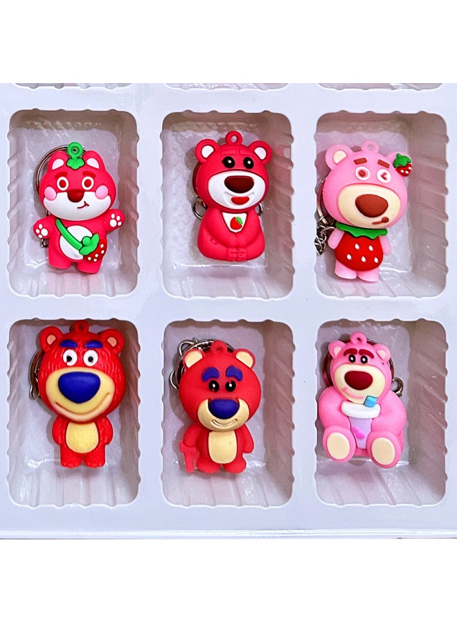 25-hole Strawberry Bear Blind Box Hole Music Hand-made Doll Internet Celebrity Keychain Stall Children Student Small Gift-Color:40-hole Sanrio Contains 4 Large Pendants  - Image 4