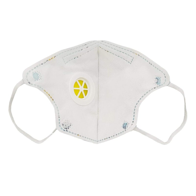 Vritraz قناع وجه للأطفال PM 2.5 مضاد للتلوث مع صمام تنفس (وردي، عبوة من 2) - Image 4