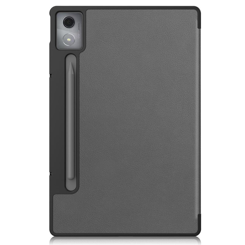 إيروريكس جراب جلدي ذكي قابل للطي بثلاث طيات لجهاز Lenovo Idea Tab Pro (رمادي) - Image 3