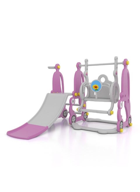 Dreeba 3-in-1 Kids Slide and Swing playset with Basketball Hoop